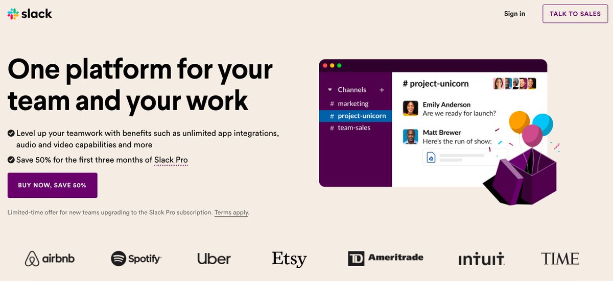 Why Slack’s landing page converts so well…

A thread 🧵