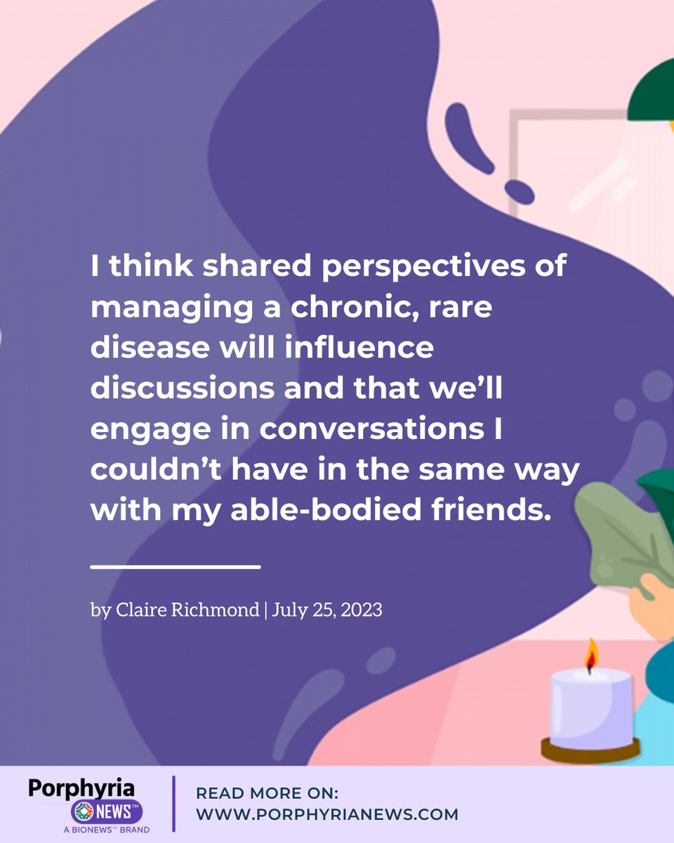 To foster deeper connections, columnist Claire Richmond focuses on building a community of porphyria patients and advocates. buff.ly/47AxufA #PorphyriaNews #PorphyriaAwareness #GeneticDisorder #LivingWithPorphyria #RareDisease