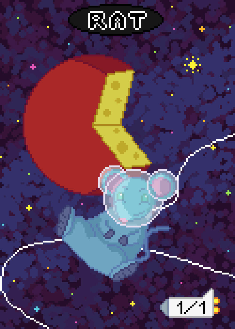 foxterale's tweet photo. He estado haciendo unos tokens para mis mazos de ratas de #mtg y la verdad que estoy bastante contento con los resultados 🐀🐀
#tokens #aseprite #pixelart #rats https://t.co/SCApHKizbQ