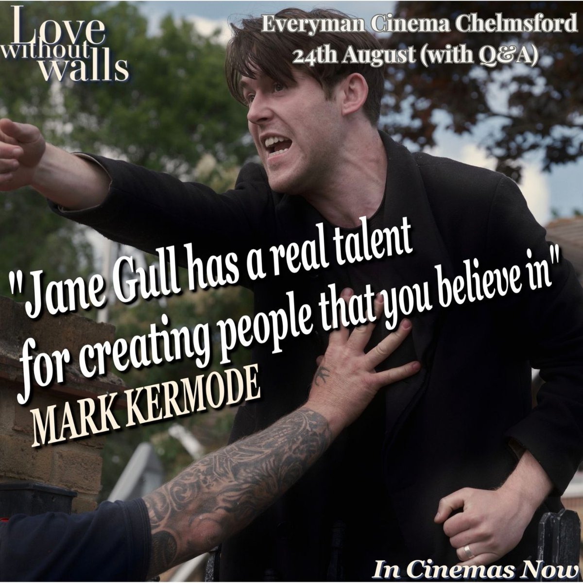 **Calling Chelmsford** #LoveWithoutWalls is coming to the @Everymancinema Chelmsford - 24th of August. Book your tickets here (includes Q&A with @GullJane & @KNewmanProducer) everymancinema.com/film-listing/3… #Chelmsford #Everyman #LoveWithoutWalls #SupportIndieFilm @lww_film