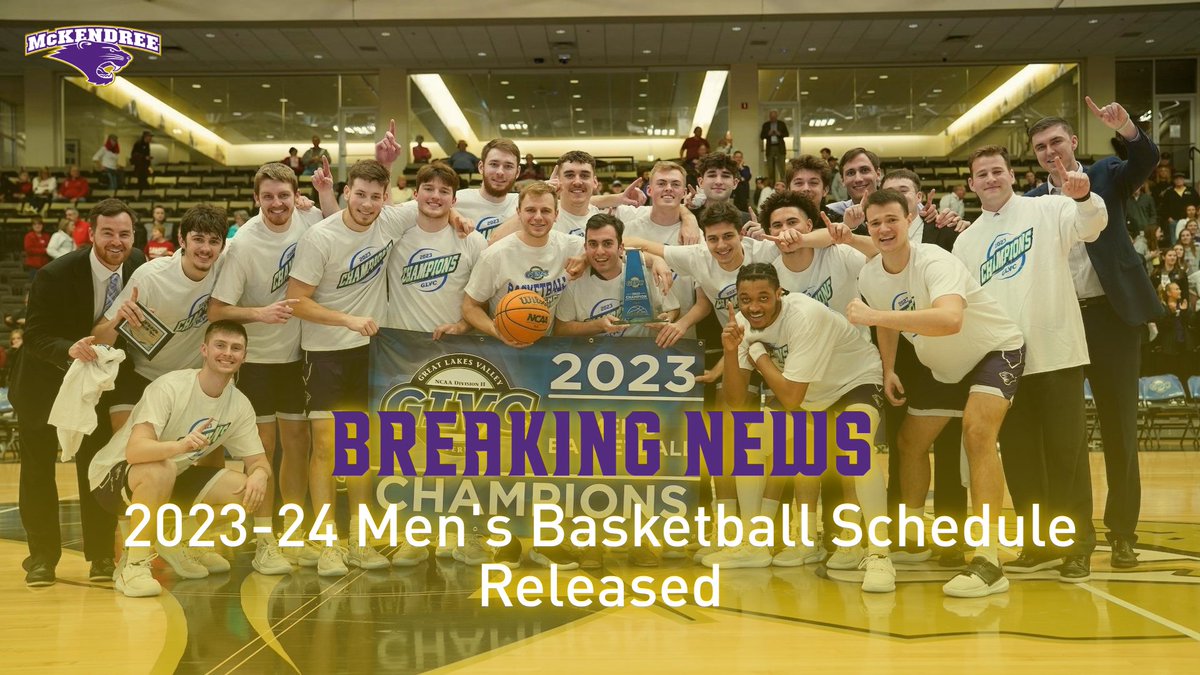 McKBearcats's tweet photo. 📅🏀| Defending GLVC Men's Basketball Champion Releases 2023-24 Schedule

🔗https://t.co/Pp0XfRu1nF

#BearcatsUnleashed #GLVCmbb https://t.co/weNN1cLDKR