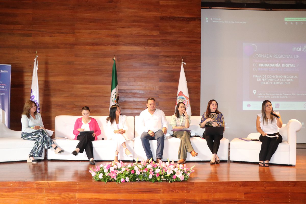 @tanivetreyes, Comisionada de Transparencia del #OGAIPO y Coordinadora de la Región e Integrante de la Comisión de Asuntos de Entidades Federativas y Municipios del SNT;