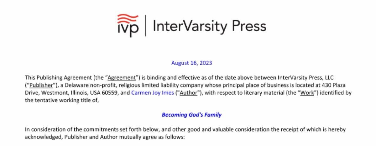 carmenjoyimes's tweet image. So . . . THIS just happened:
Getting started on my next book for @ivpacademic! We're gonna have a triology, folks!
Becoming God's Family: Why the Church Still Matters