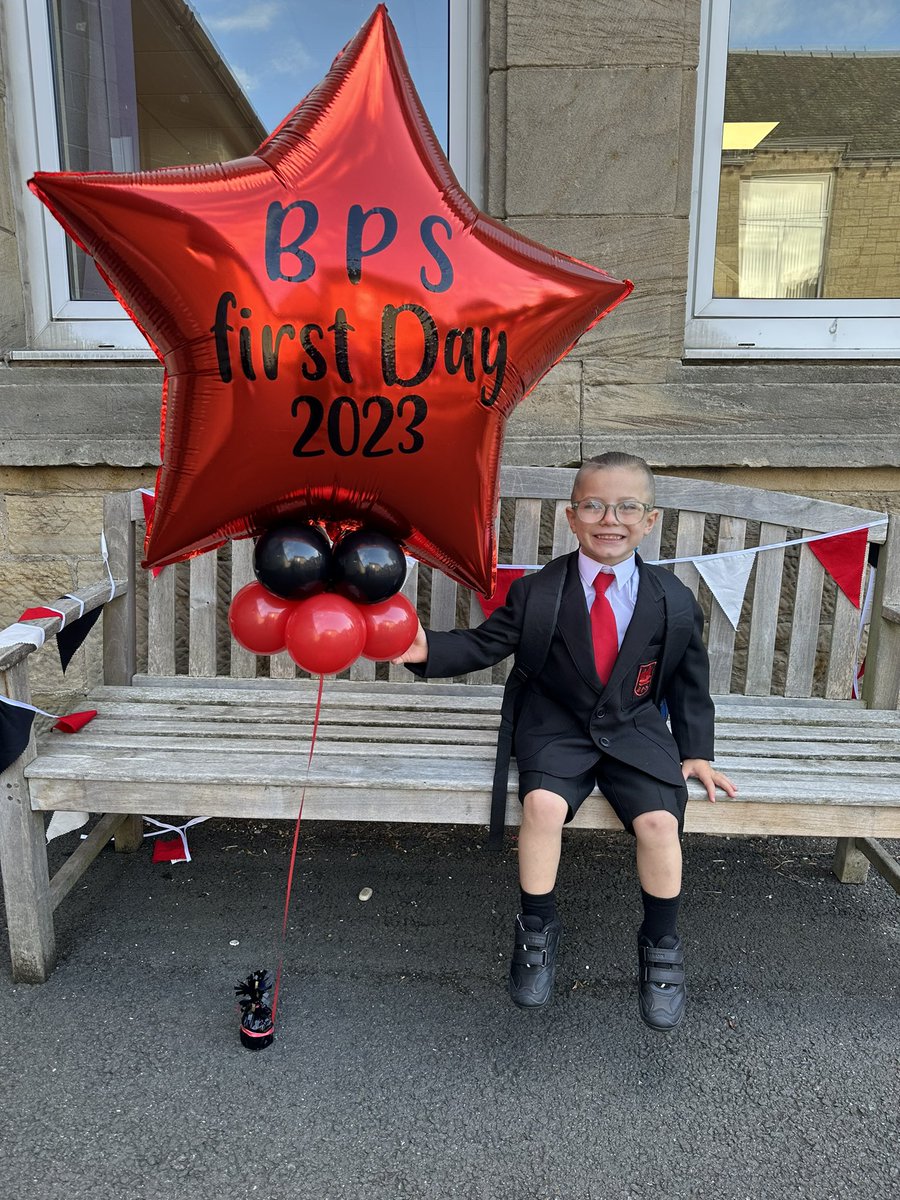 MissBallBPS's tweet photo. And so it begins… All set for our first day at Bo’ness Public School. ❤️🖤 @BPS_P1 https://t.co/LhfsQykH26