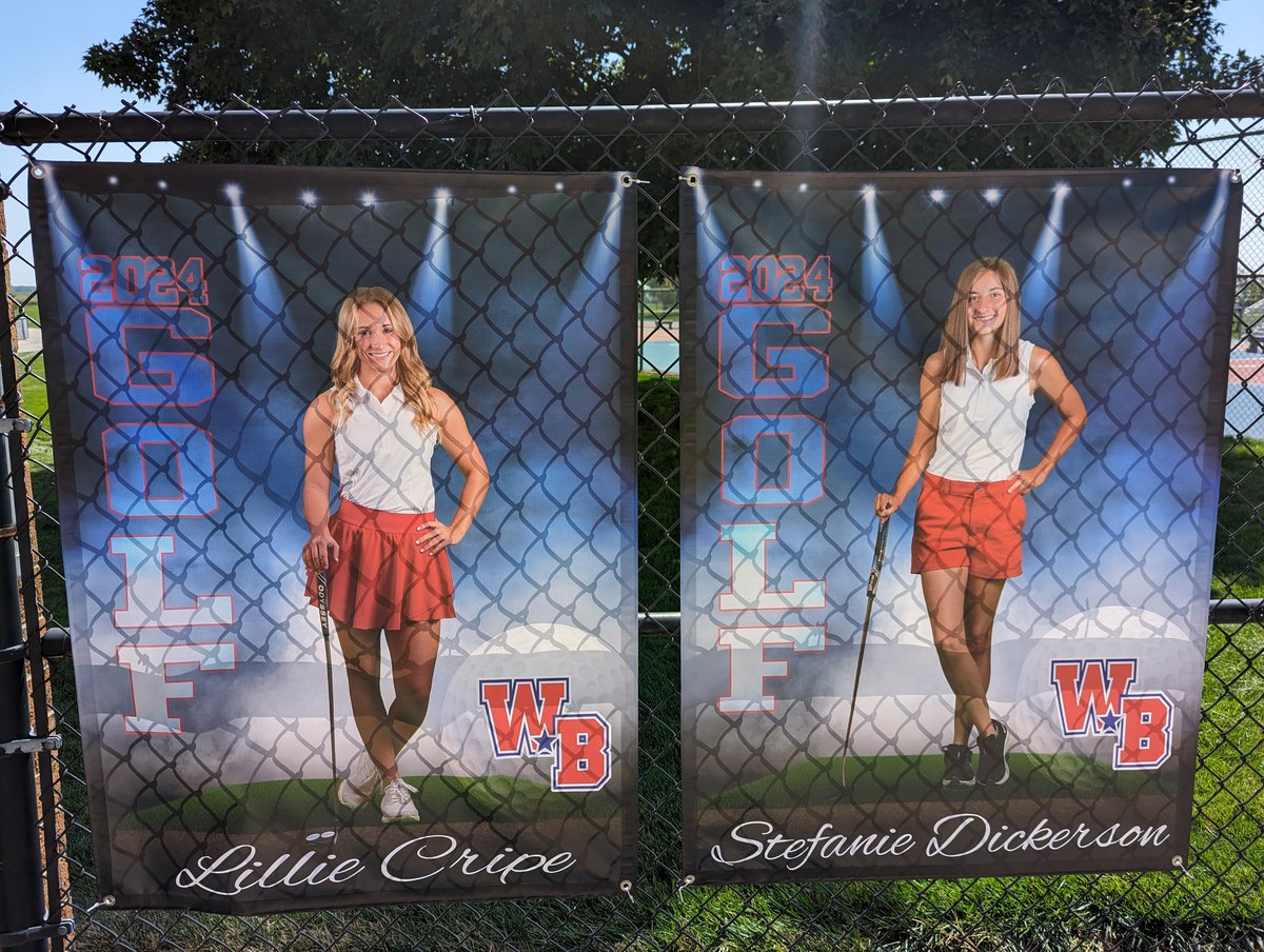 Our 2023-2024 SENIOR Banners are up! <a href="/lilliemarie24/">Lillie</a> &amp; <a href="/dickerson_stef/">Stefanie Dickerson</a>