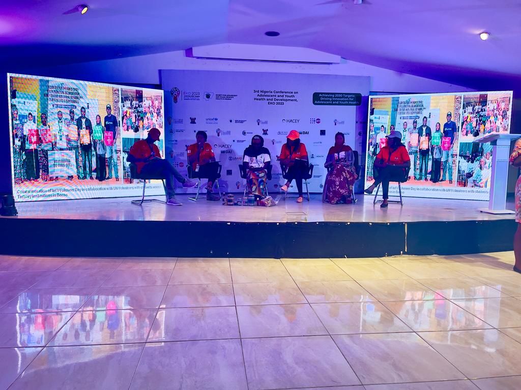 LadyGrasha's tweet photo. There was a  panel discussion moderated by @mooktharr on the UNFPAs work with young people around GBV, Digital Literacy and Youth Empowerment.

A young teenager from Konduga LGA in Borno State by name Hauwa Bukar shared her story on how @UNFPANigeria have been of great help to her by  giving her the platform and opportunity to learn from the UNFPA digital literacy training. This has empowered her and she now has access to a safe space which has changed her life for good.

With the aid of the program, Hauwa has  furthered her education.

@yasmin_buba also shared the challenges and barriers young people face accessing SRHR and GBV services in the northeastern part of Nigeria. It was educating and enlightening 

@sayphinng @Fmohnigeria 
#Eko2023 

 #YSMAAD