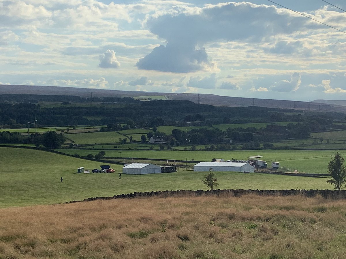 Setting up in the field below for the English National #sheepdogtrails starting tomorrow, finishing Sunday. Looking forward to being a spectator from the garden! #yorkshireis #penistone #sheffieldis #barnsley #countrylife #yorkshirelife #rural #manchester #holmfirth #peakdistrict