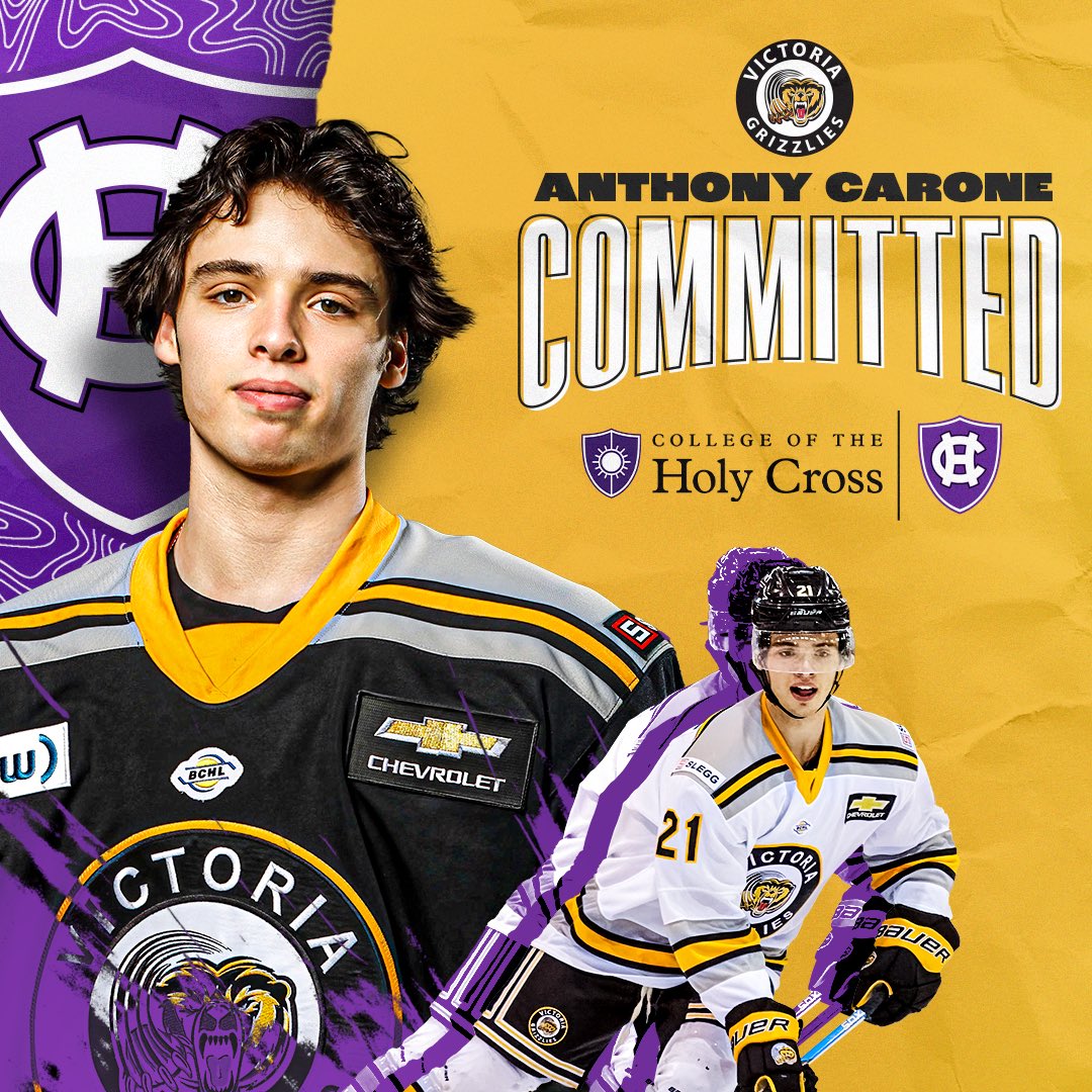 Congratulations to Anthony on committing to <a href="/HCrossMHockey/">Holy Cross M. Hockey</a> this afternoon!

Anthony will be a part of a returning veteran group for the Grizz this upcoming year!

We are so proud of you Anthony!

#commitment #grizzlies