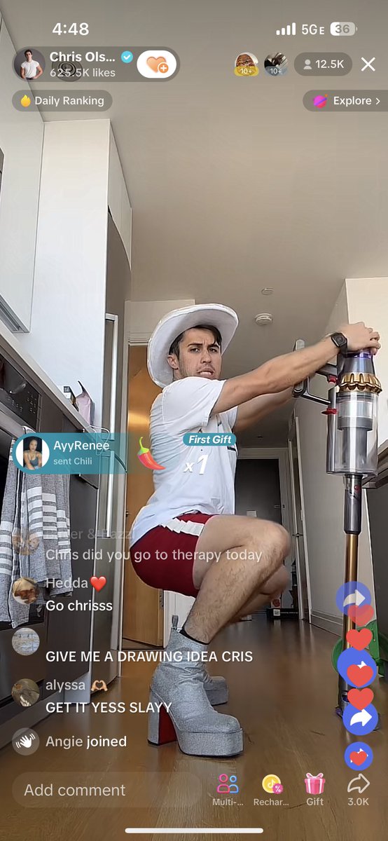 firewifecastle's tweet photo. Chris Olsen performing his own “Eras” tour LIVE on @tiktok_us is a vibe. He’s going in order too, Mother would be proud. #chrisolsen #TaylorSwiftErasTour  @taylorswift13 https://t.co/GmqpivpF4D