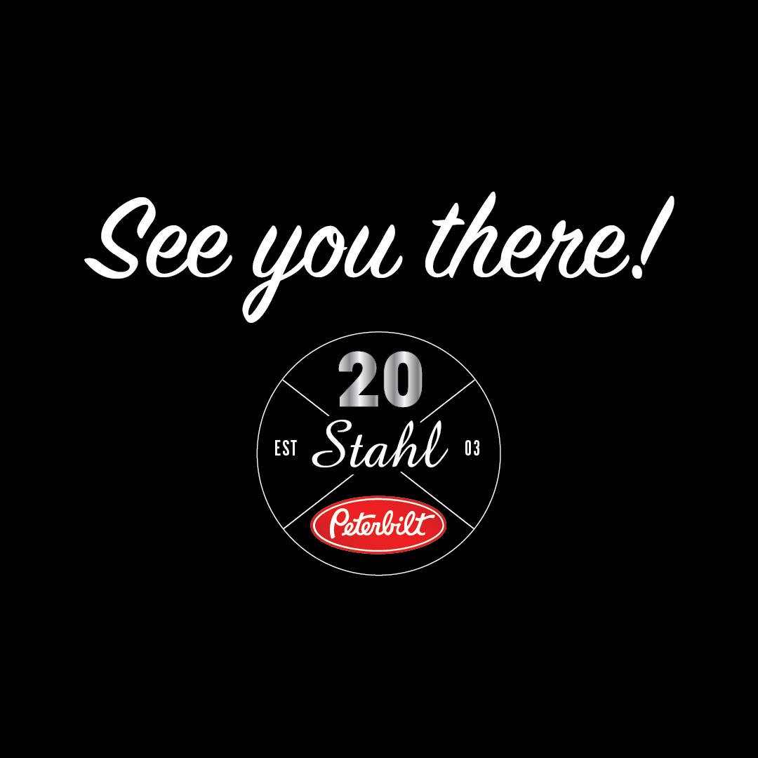 StahlPeterbilt's tweet photo. Mark your calendars! Stahl Peterbilt is celebrating 20 years in business! 🎉📆

We couldn't have reached this milestone without our fantastic customers! Please join us on September 9th for a day of celebration, trucks, food &amp; fun for the whole family! 🥳 https://t.co/U9rubYAbLr