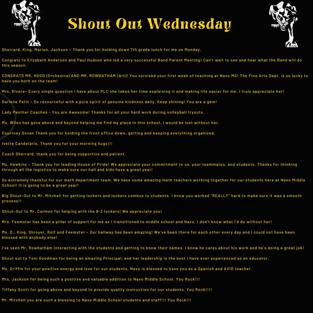 Shout out Wednesday!