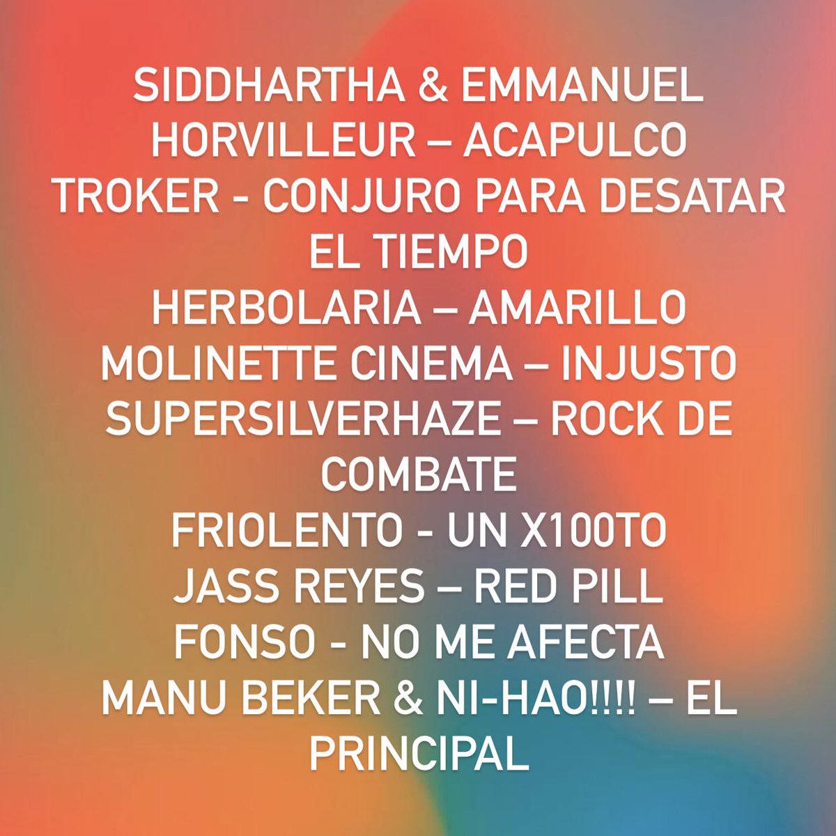 GabaCabral's tweet photo. ¡Música nueva! @MexiquenseR 🔥🔊
@IamSiddhartha @emmahorvilleur1 @trokerofficial @herbolaria_ @molinettecinema @ssh_sur #FrioLento @JassOficial #Fonso @ManuBeker_Music https://t.co/z8PitoeZKr