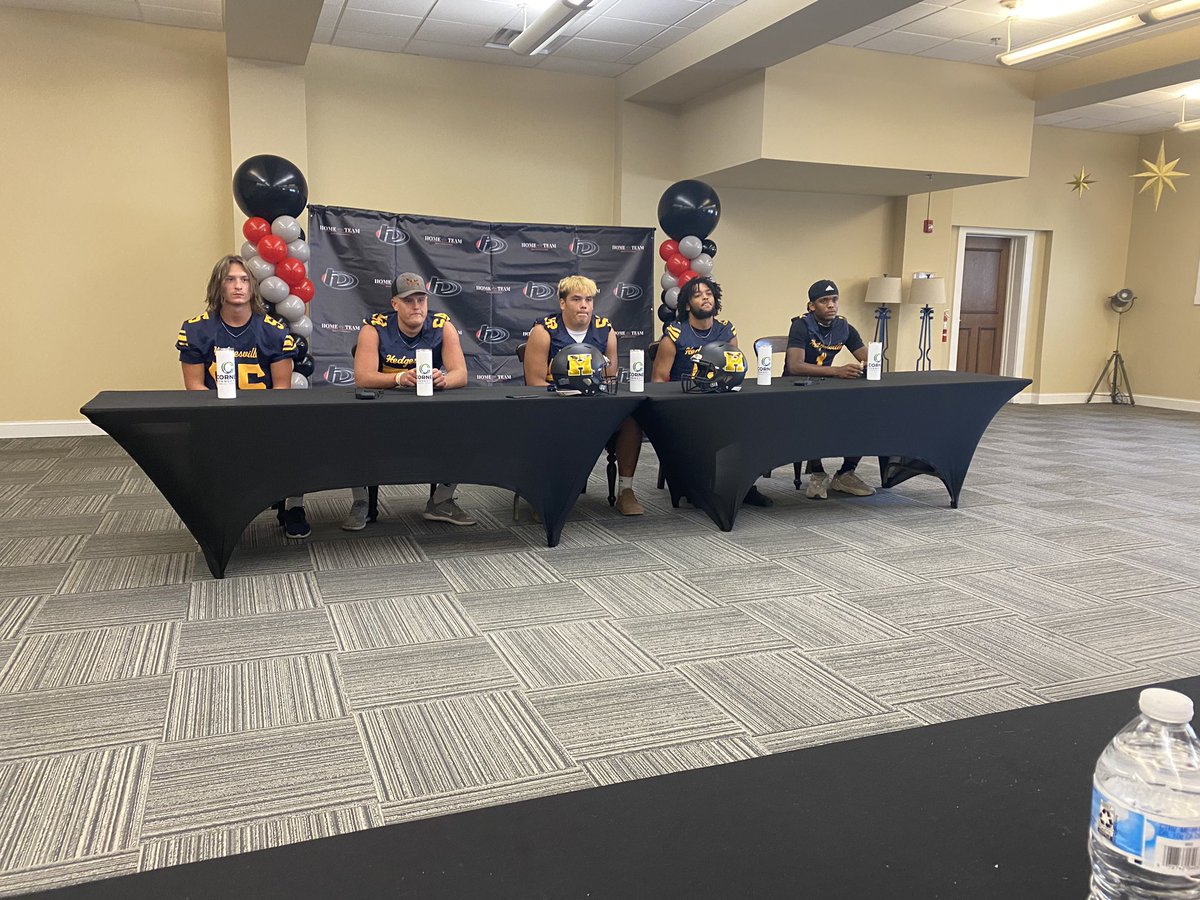 Panhandle Sports Live! - Panhandle News Network (@epsportsnetwork) on Twitter photo First up is <a href="/HedgesvilleF/">Hedgesville Football</a> being represented by Head Coach <a href="/MatthewFairclo4/">Coach Faircloth</a>, linemen Brett Pederson, Connor Quinn, Levi Faircloth, edge Aydin Fleming, and wideout Demonte Martin. First up is <a href="/HedgesvilleF/">Hedgesville Football</a> being represented by Head Coach <a href="/MatthewFairclo4/">Coach Faircloth</a>, linemen Brett Pederson, Connor Quinn, Levi Faircloth, edge Aydin Fleming, and wideout Demonte Martin.