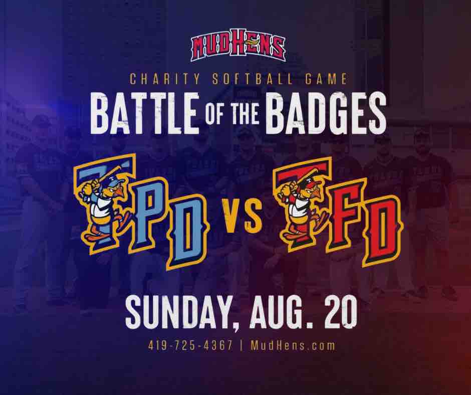 Toledo_PD's tweet image. Join us this Sunday for the 8th annual Battle of the Badges softball game, where #ToledoPolice takes on #ToledoFire in a thrilling showdown! For more info, visit facebook.com/photo.php?fbid…