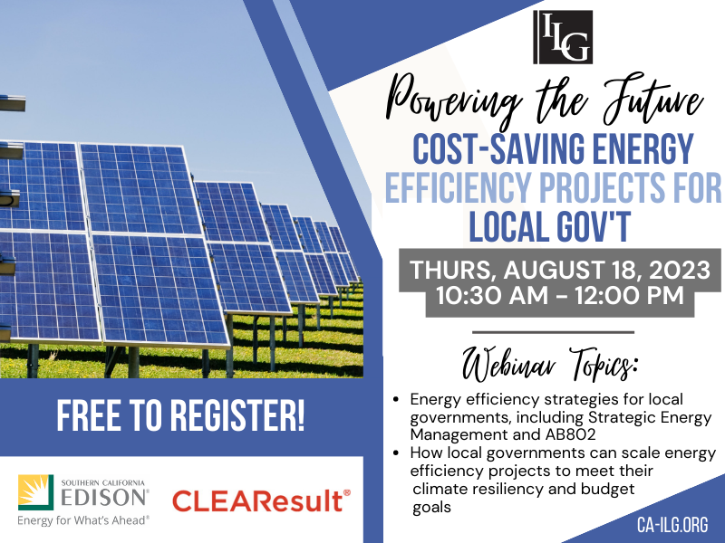 Register today <a href="/InstLocGov/">Institute for Local Government</a>'s Powering the Future: Cost-Saving #EnergyEfficiency Projects for #LocalGov.
Date &amp; Time: Aug 17 @ 10:30 AM
us06web.zoom.us/webinar/regist…