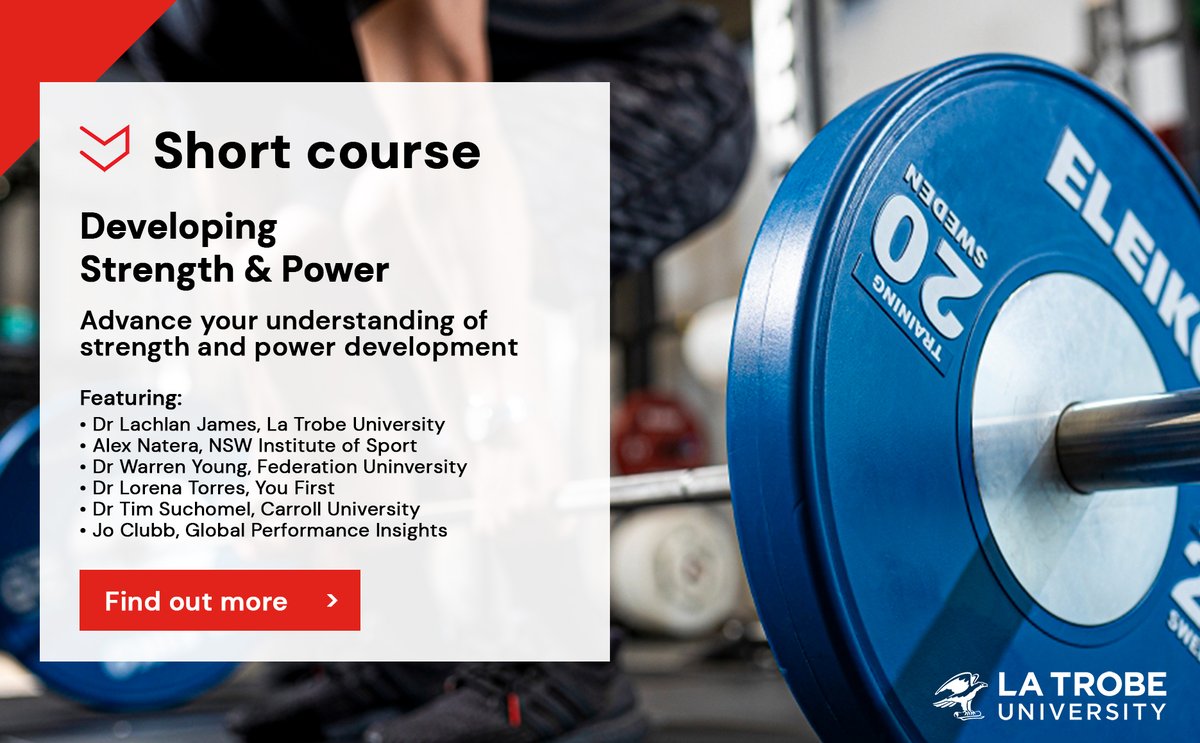 Lachlan James, PhD (@doclachjames) on Twitter photo 🚨S&C's, Sport Scientists🚨
🏋️♂️Registrations for our strength & power short course now open!
✍️15h of learning
🗣️ Community of practice chat board
🏆Big name guests
▶️Only $149/$75 for <a href="/the_ASCA/">Aus S&C Assn</a> members
💪Group discounts!
🔗tinyurl.com/nhjphfeh 🚨S&C's, Sport Scientists🚨
🏋️♂️Registrations for our strength & power short course now open!
✍️15h of learning
🗣️ Community of practice chat board
🏆Big name guests
▶️Only $149/$75 for <a href="/the_ASCA/">Aus S&C Assn</a> members
💪Group discounts!
🔗tinyurl.com/nhjphfeh