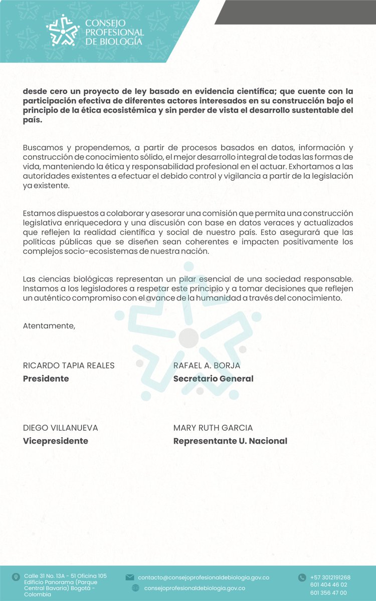 Consejo Profesional de Biología C tweet media