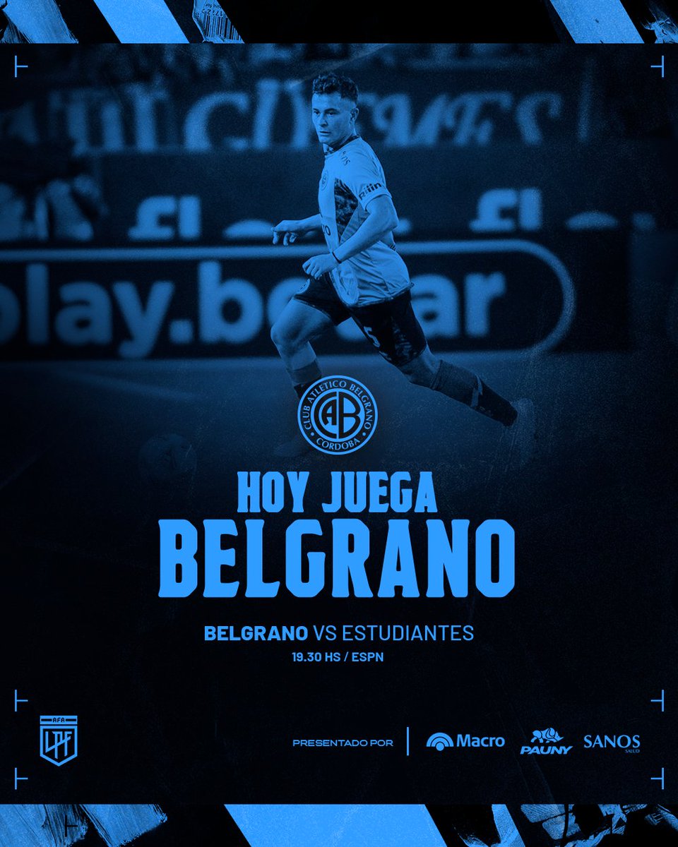 💪🩵 ¡¡¡HOY JUEGA #BELGRANO!!!

#BelgranoVamos 🏴‍☠️