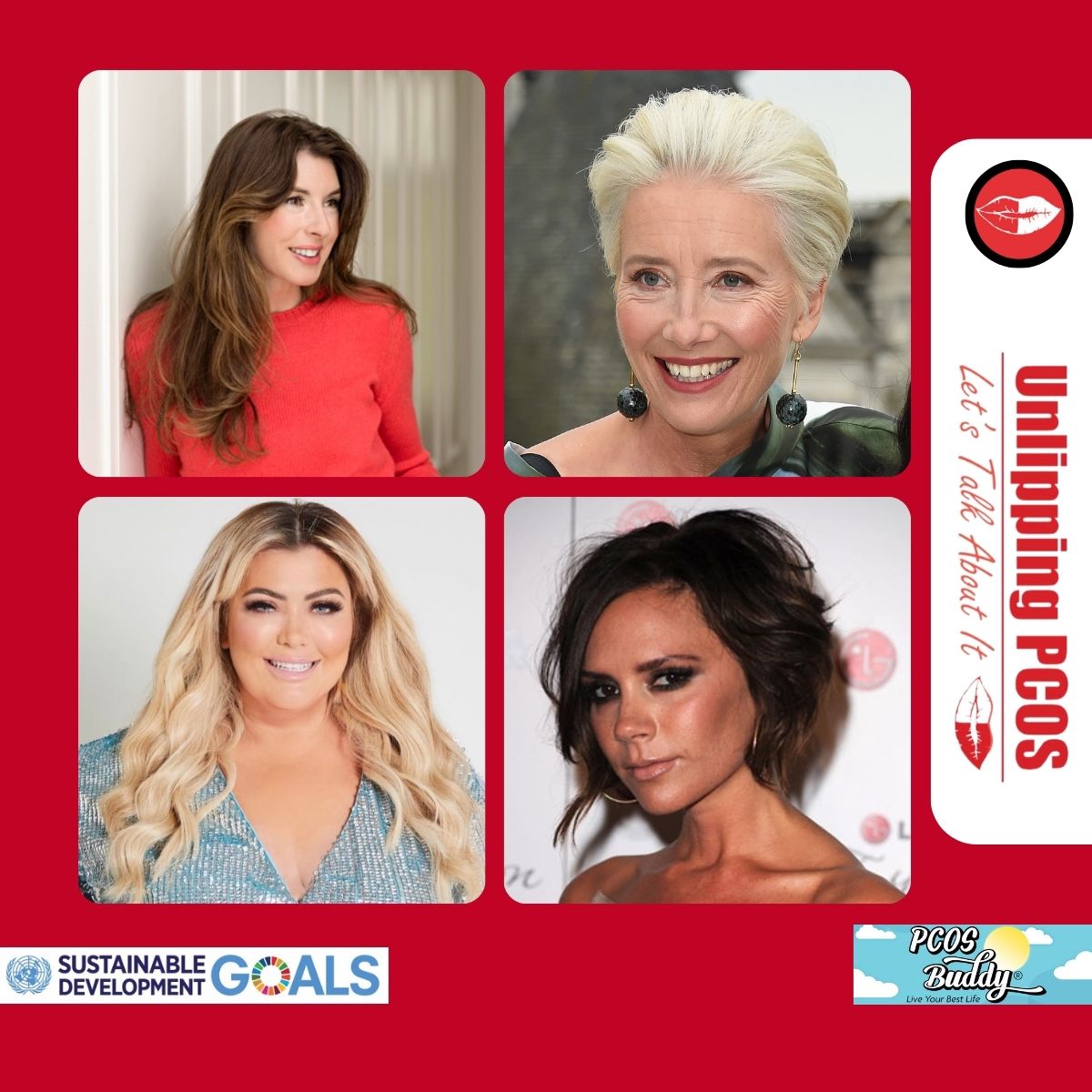 What does Oscar winning actor Emma Thompson, Gemma Collins , Jools Oliver and Victoria Beckham all have in common? 

All 4 have PCOS 

#womanshealth #pcostaboo #pcosbuddy #globalcampaign #pcosadvice #tacklethetaboo #PCOS #oneinten #pcoscampaign #pcoswomen #unlippingpcos