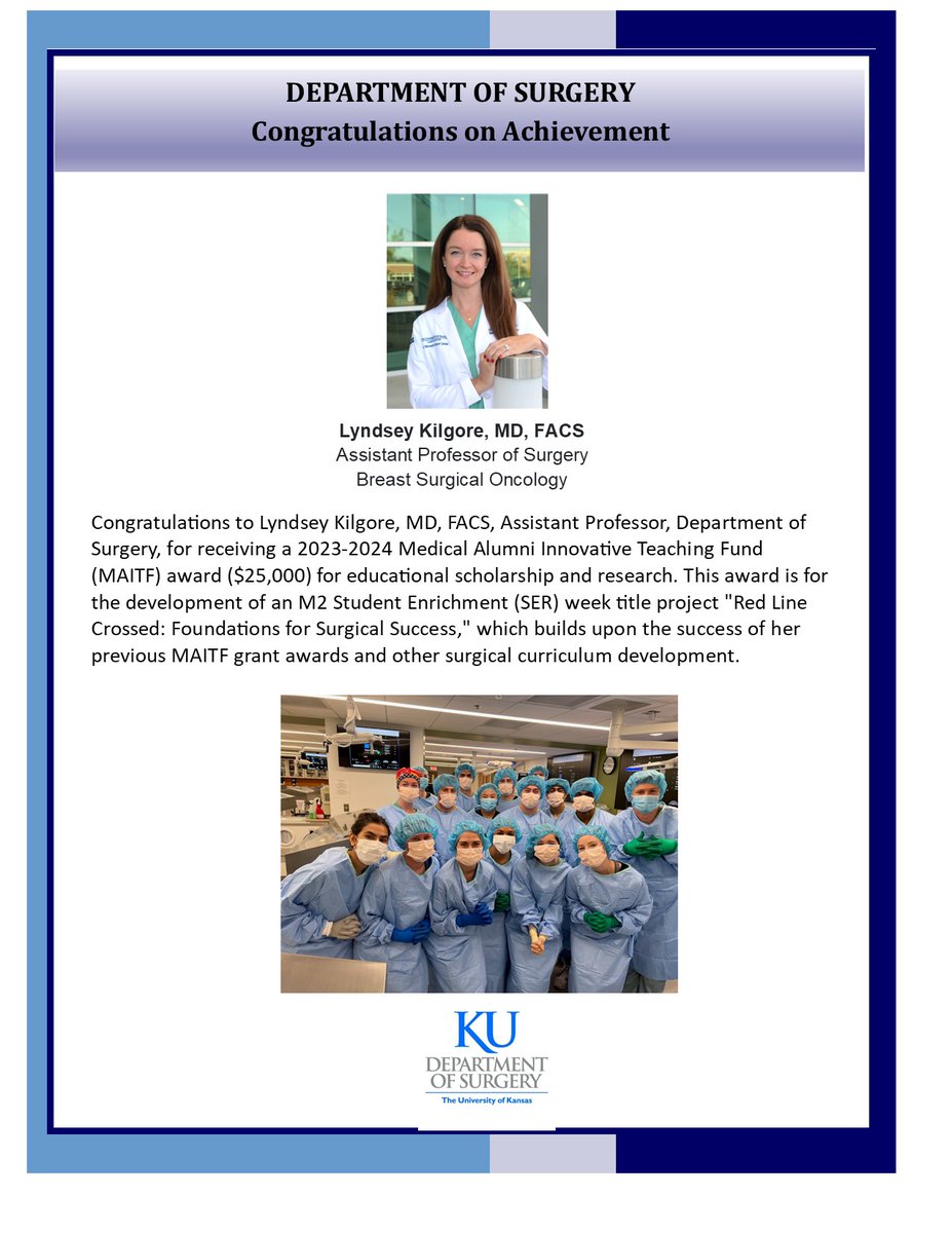 KU Dept. of Surgery (@ku_surgery) on Twitter photo 