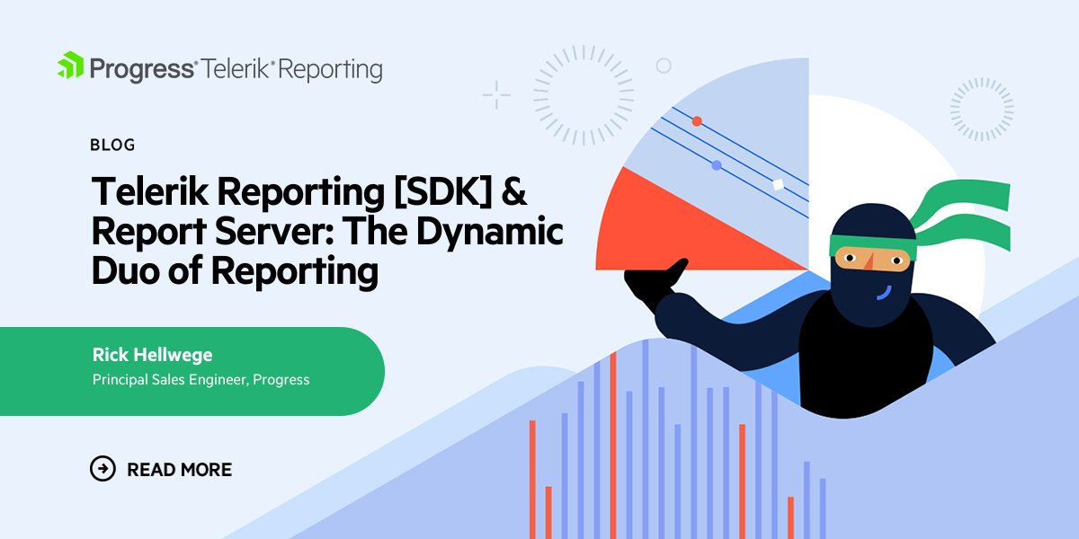 What do you get when you combine Telerik Report Server and Telerik Reporting [SDK]?In a word - magic! ✨ 

Explore it in <a href="/richardhellwege/">Richard Hellwege</a>'s blog &amp; learn how to design a truly unique &amp; powerful reporting infrastructure: prgress.co/45jcOXy

#Reporting
