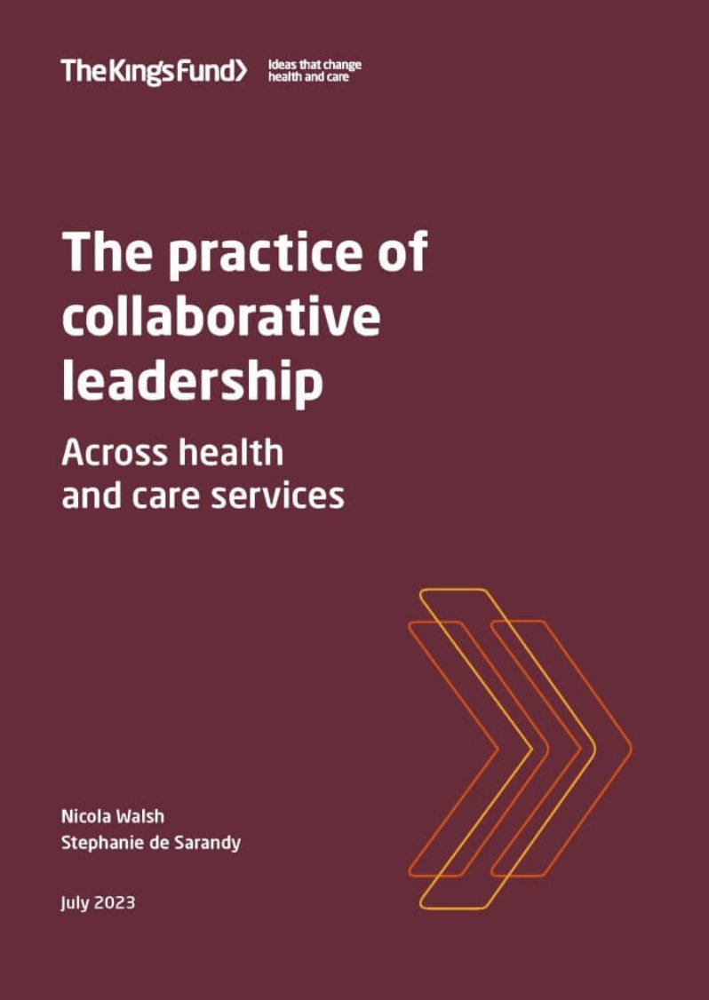 "Our research shows health and care leaders at all levels have a critical role in modelling and rewarding collaborative behaviours but this is insufficient on its own, attention also needs to be given to six key leadership practices." <a href="/nicolawalshkf/">Nicola Walsh</a>  <a href="/stephaniedesara/">stephanie de sarandy</a>  
Download