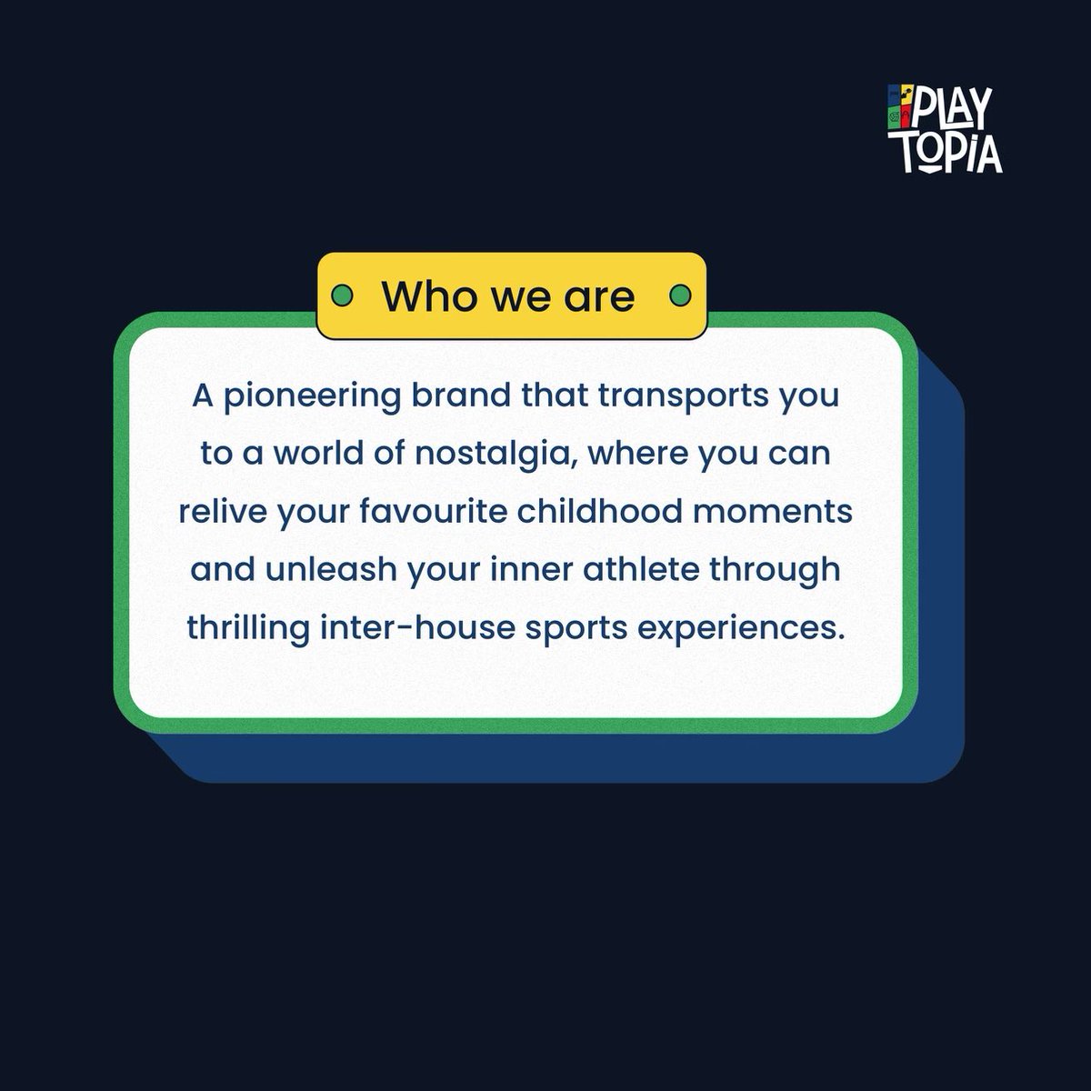 PlaytopiaNg's tweet photo. Get ready to rediscover the joy of play and embark on an adventure in the incredible world of Playtopia 💃🏽

Follow us to keep up to date and for more information! 🥳

#play #fun #games #nostalgia #sports https://t.co/n4tLJQIODE