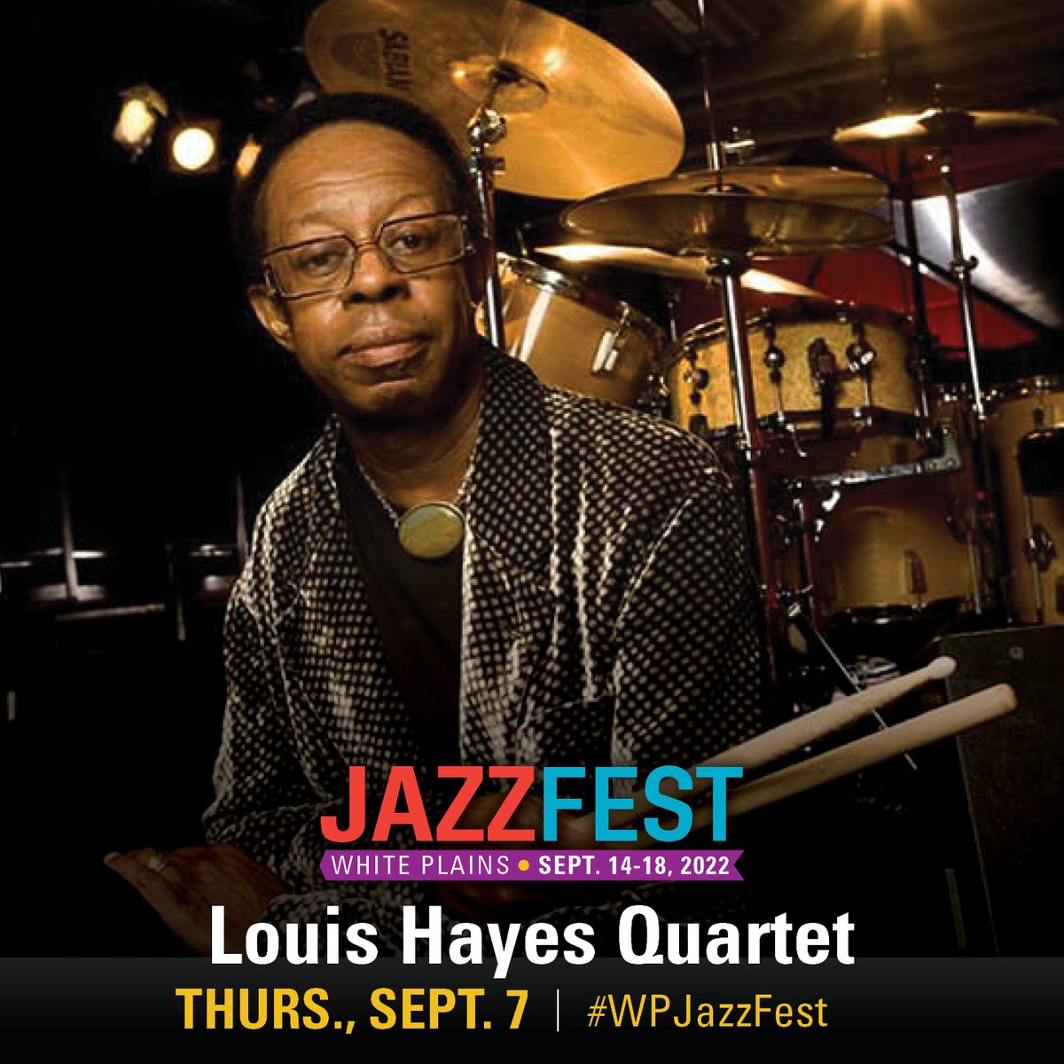Less than a month until JazzFest! Join us on Sep 7th, 6:30 PM, at White Plains Plaza. Enjoy a unique dinner performance by legendary drummer Louis Hayes, 2023 NEA Jazz Master. Ticket includes prime viewing and a three-course family-style dinner. Limited space! Get tickets in bio.