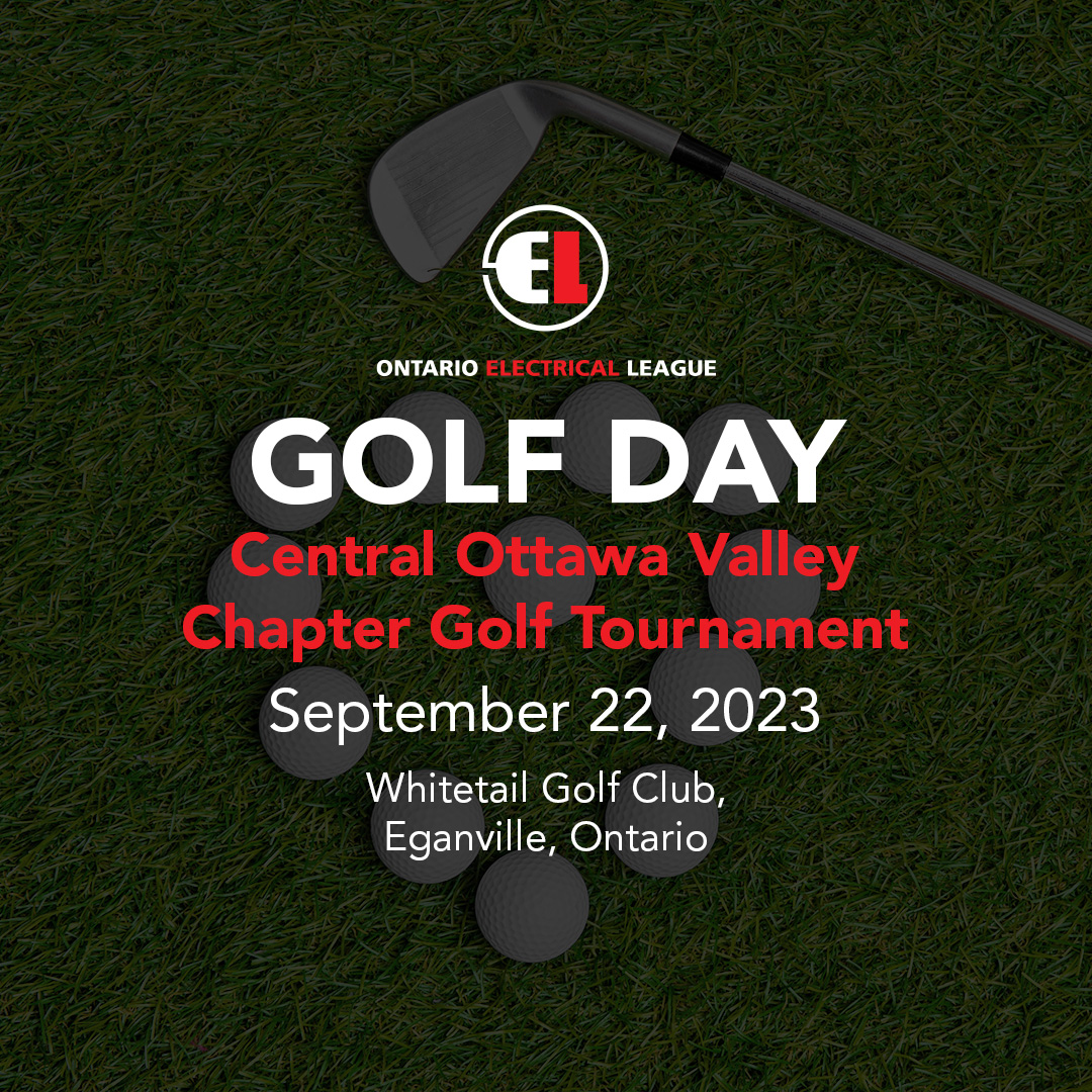 Get ready for an exciting day on the green as the Central Ottawa Valley Chapter gears up for their annual Golf Tournament on September 22. 🏌️‍♂️ Save the date and secure your spot now: oel.org/events/details… See you on the course! 🏆 #OntarioElectricalLeague #OEL