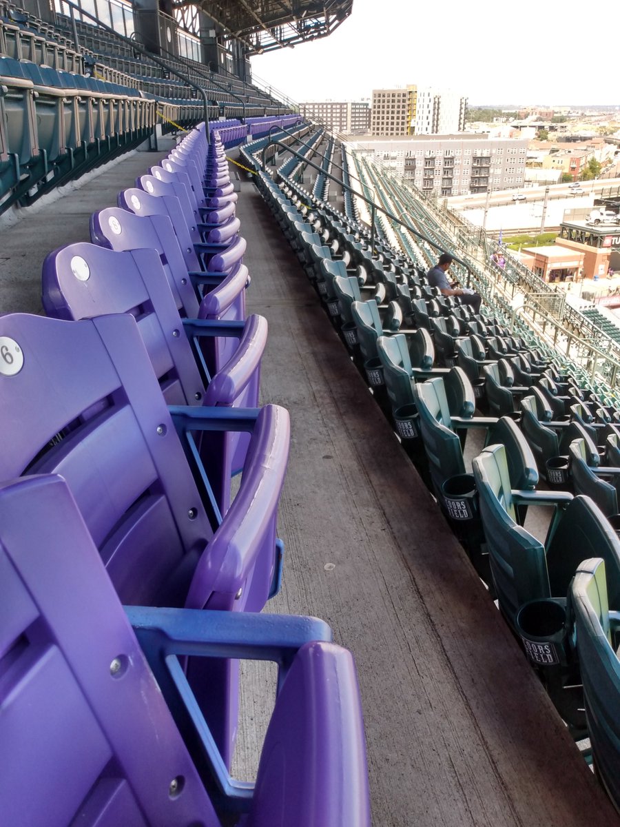azajm1974's tweet photo. Great day to hang at @CoorsField enjoying some day ball and preparing for my PD course with a great book. @PurpleRow https://t.co/bKy3Oz0LkJ