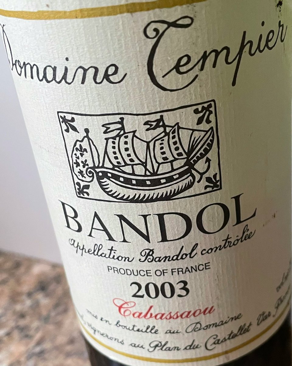 chriswinedoctor's tweet photo. The glory of Bandol; outside the Loire, one of my favourite wines. Checking in on the 2003 Cabassaou this evening. #bandol #domainetempier #tempier #cabassaou #mourvedre #wine https://t.co/aqoP3R1Tf5