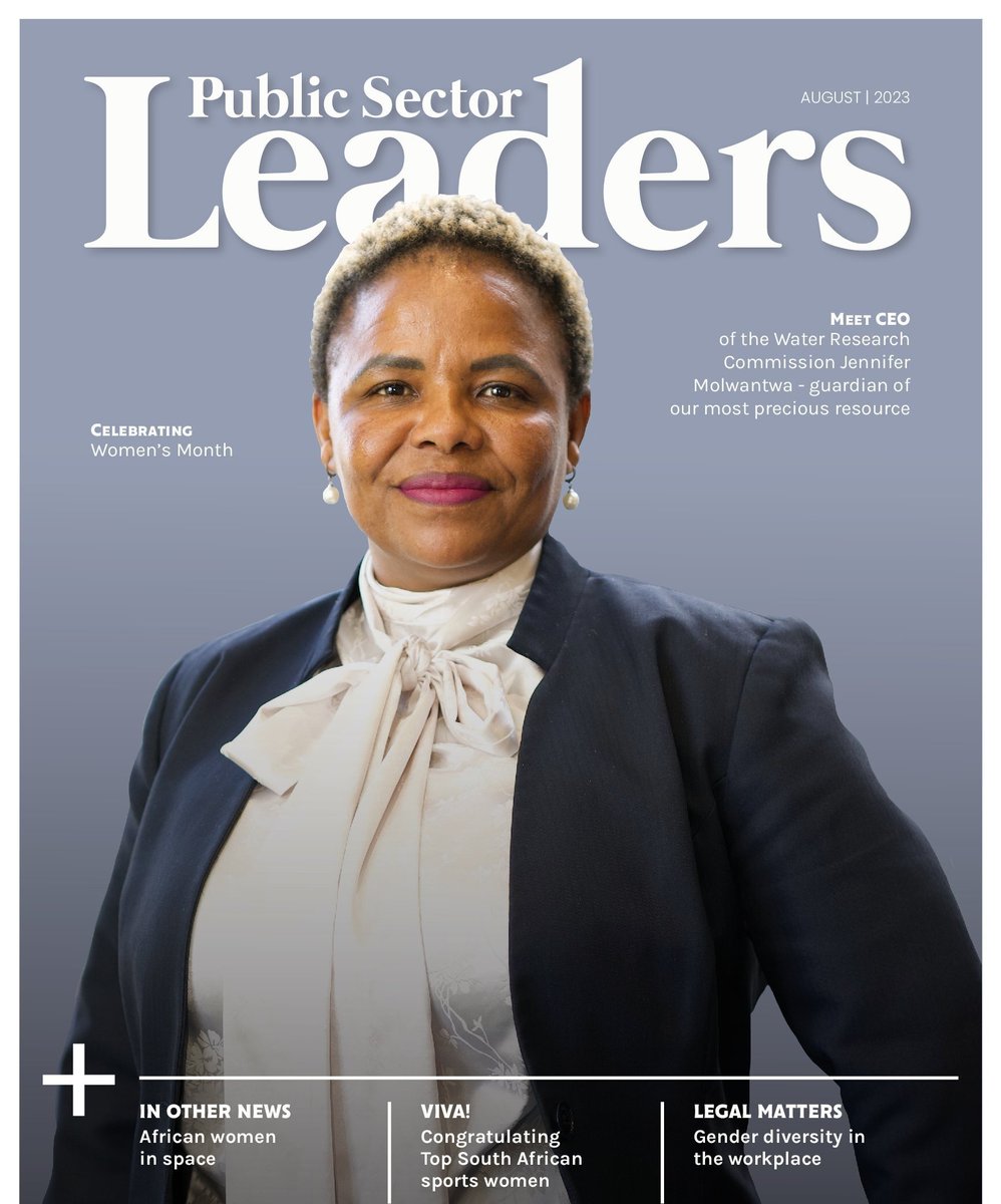 CEO of the <a href="/WaterResearchSA/">WRC</a>, <a href="/commdr/">Dr JMo💥💐🙌🏾</a>, features in the #WomensMonth edition of Public Sector Leaders Magazine. Available here: issuu.com/topcomedia/doc…