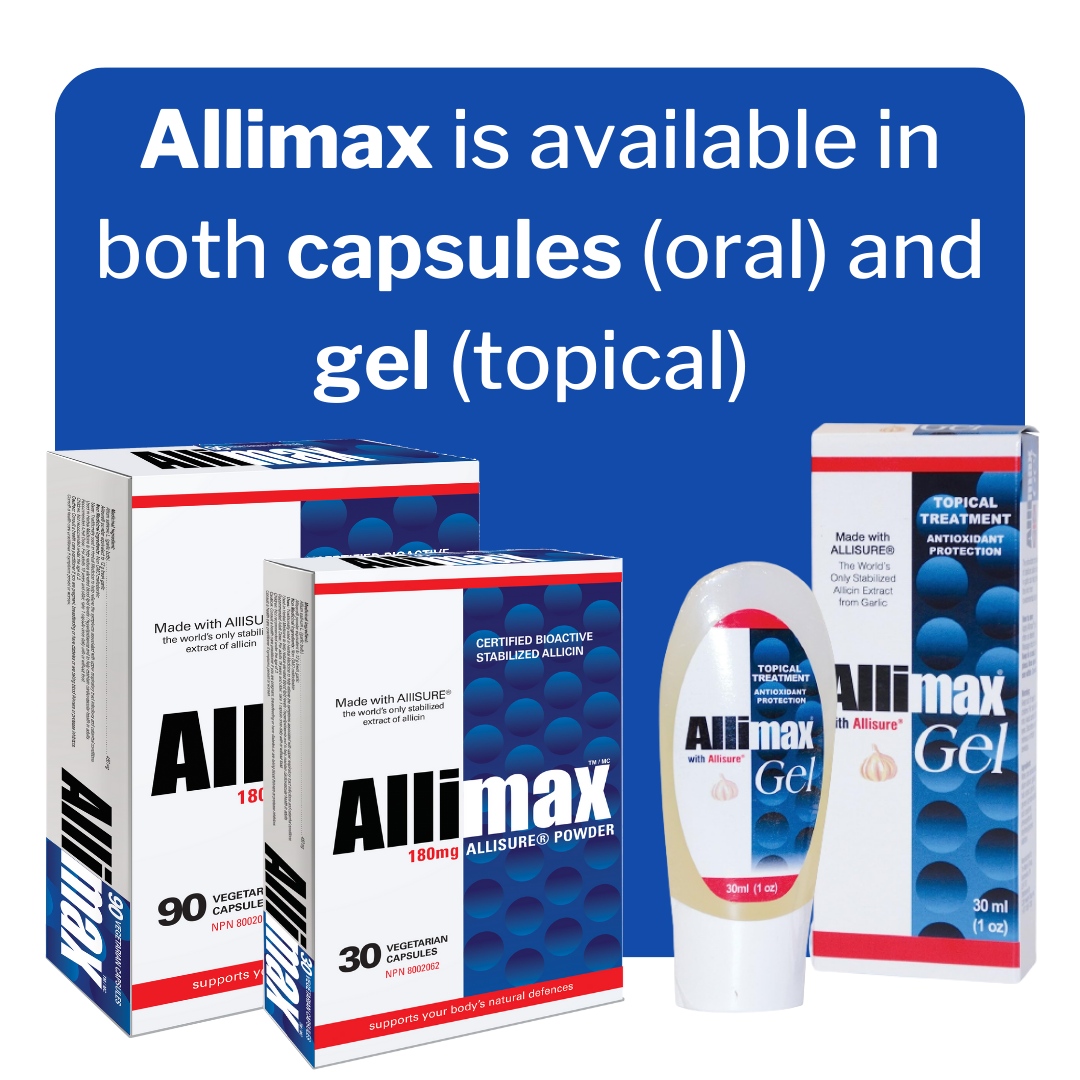 AllimaxCanada's tweet photo. 🌱 Elevate Your Wellness with Allimax! 🌱

🧄 Choose Your Preferred Way to Experience #Allimax! 

Discover the ultimate path to wellness with Allimax - available in both #capsules (oral) and #gel (topical) forms! 🌿 https://t.co/VgW28tcKtM