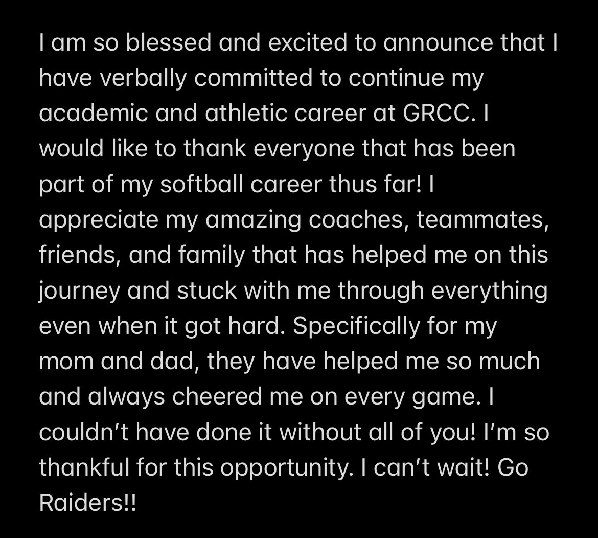 Addie Nemecek (@addienemecek) on Twitter photo Thanks to everyone who helped me along the way! GO RAIDERS! 💙💛 <a href="/GrandSoftball/">Grand Rapids Community College Softball</a> Thanks to everyone who helped me along the way! GO RAIDERS! 💙💛 <a href="/GrandSoftball/">Grand Rapids Community College Softball</a>