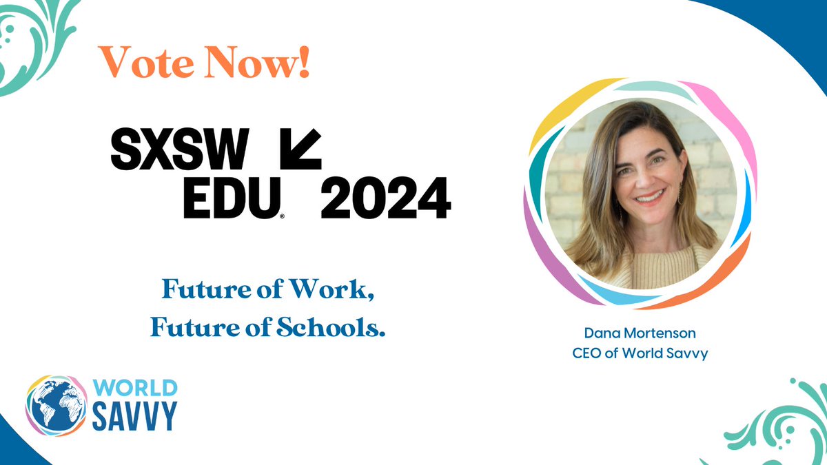Exciting News! @DLCMSavvy is in the running for @sxsw EDU 2024 with her talk 'Future of Work, Future of Schools,' about the urgency of reimagining education for life and work in our fast-changing and interconnected world. Your vote matters! bit.ly/47pG2Wj #SXSWEDU2024