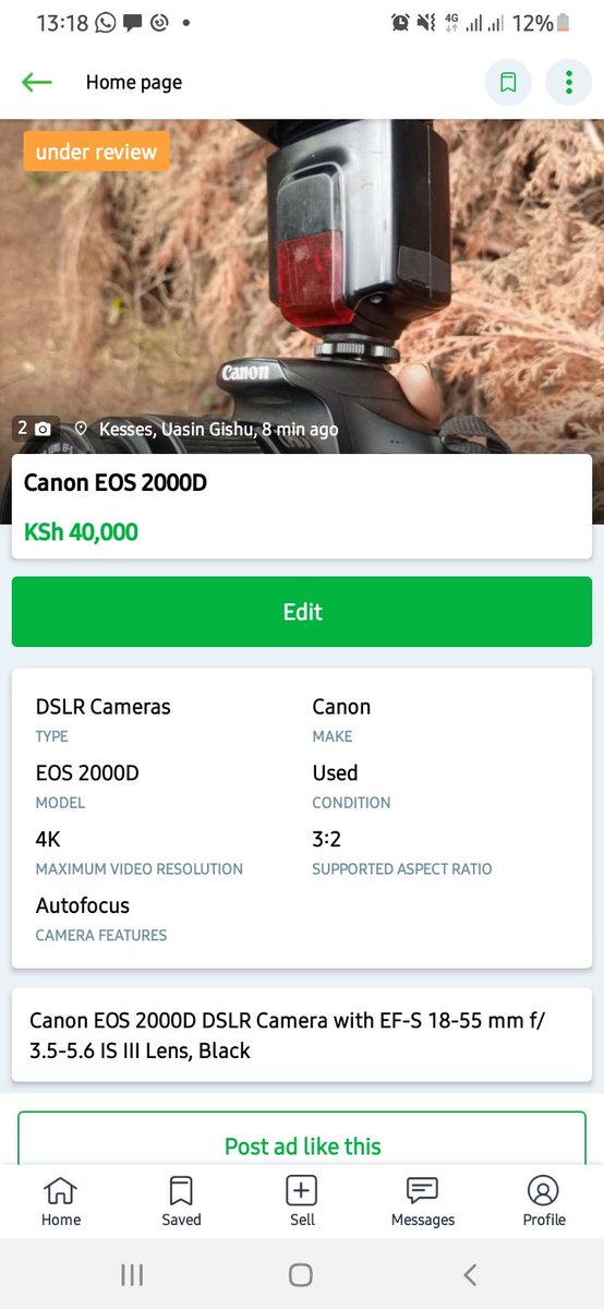 Bemoon208's tweet image. Nlipost hii camera Jiji, na response ilikuwa fiti, I ended up selling it haraka na nikaclose ad. Kupost ni simple, register through the link below and sell what you don't need or use jiji.co.ke/registration.h…. Turn vitu zako unused into cash leo!