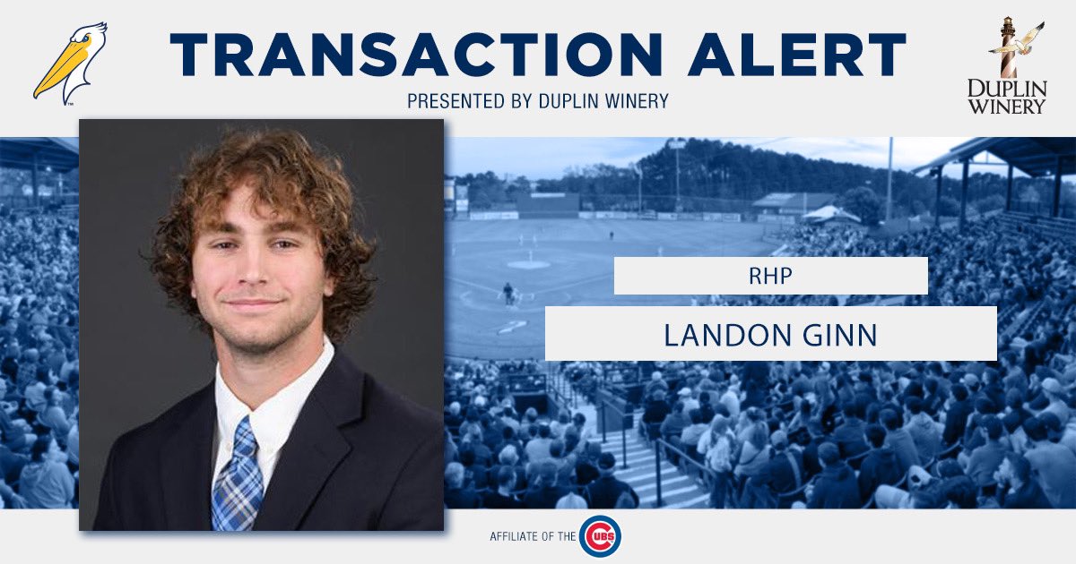 Pitching gets stronger! We have added RHP Landon Ginn to our roster. Ginn was signed by the @Cubs after pitching the 2023 season for @ECUBaseball . #MBPelicans | #NextStartsHere