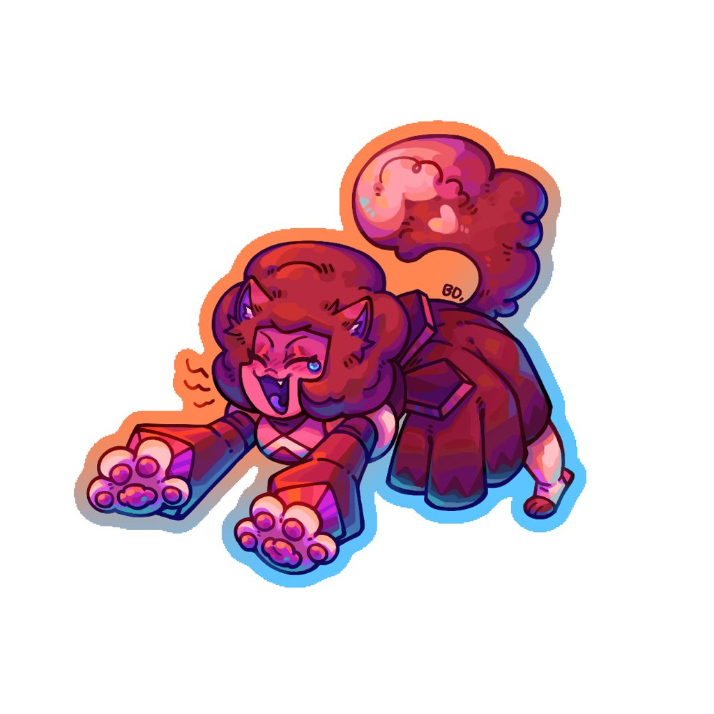 BluDmd23's tweet image. The last of the set, Purrope!!
#StevenUniverse #UnleashTheLight #Pyrope