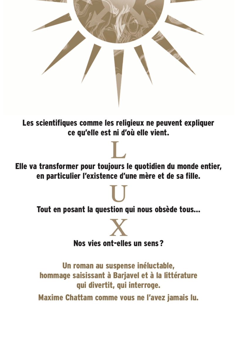 Maxime me faisant l'honneur de vous dévoiler moi-même la 4ème de couverture de Lux, je me sens obligé de vous gâter rapidement !

Un immense merci à notre auteur pour cette exclu  🖤

Oh, et bien sûr : LUX, parution en novembre.