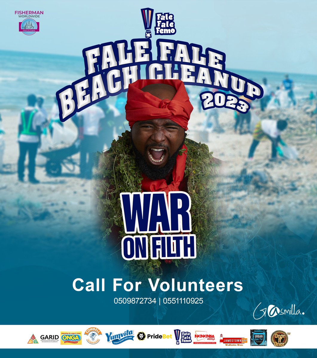 gasmillawins's tweet photo. Join the solution team has we impact and transform our coastlines 

This Saturday 19th of August 2023
Venue : Ga Nshoona 
Time : 6am - 10am 
Theme : War on Filth 

Sponsor : @garidaccra @ongaghana @cowbellghana @yumvitaghana @pridebetgh https://t.co/tTB2J5wbpm