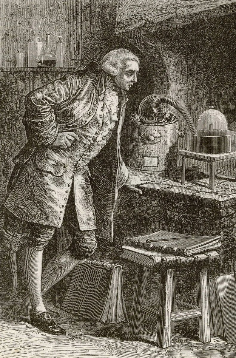 Chem_History's tweet photo. Cavendish also discovered that hydrogen combined with oxygen to create water when burned. In 1783, Antoine #Lavoisier and Pierre-Simon #Laplace reproduced Cavendish's findings, and Lavoisier then named the element #hydrogen, derived from the Greek words "water" and "creator." https://t.co/C93nS1JdKn