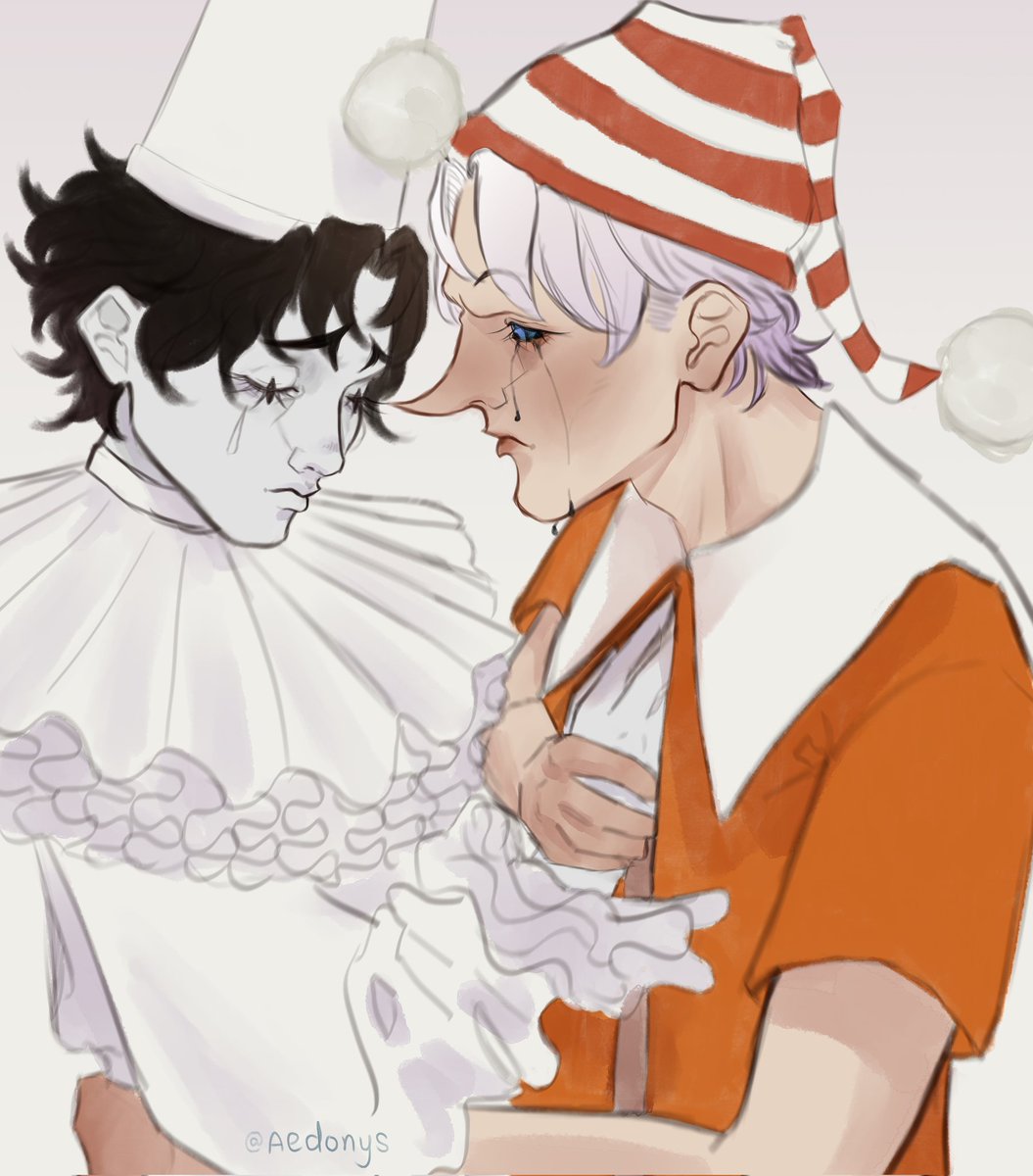 Day 3: fairytale.
Inspired by "The Adventures of Buratino" 1975. With aemond as buratino (pinocchio) and lucerys as pierrot

"I am sorry, aemond. I can never love you as you deserve."

(Story in the comments ;3)

#LcmdFatedAu #lucemond #LucerysVelaryon #AemondTargaryen #fanart