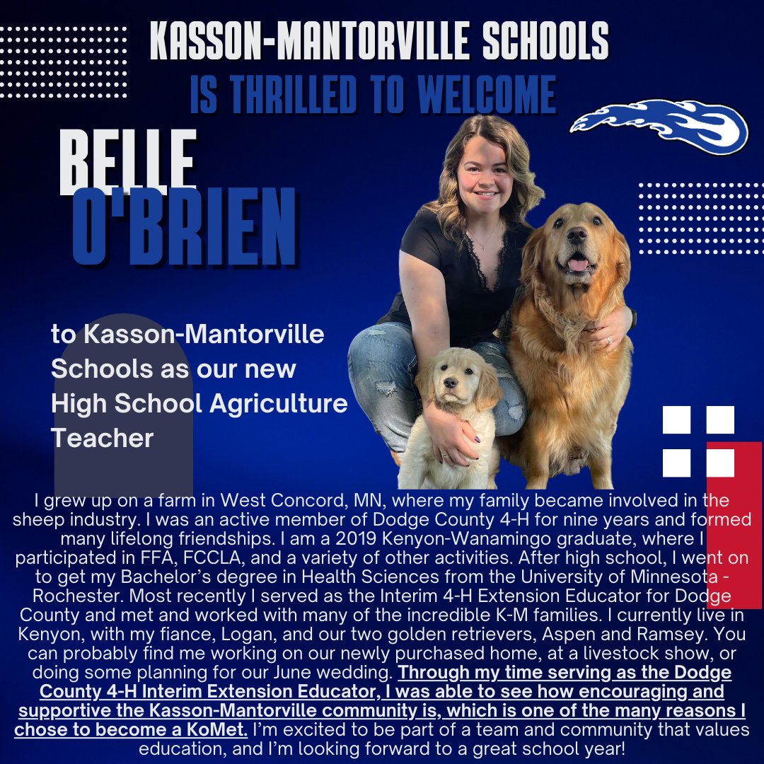District204's tweet photo. 📣 We're excited to welcome and introduce new staff! Keep watching for more posts over the next few weeks! Welcome, Belle! 🐶🐑🍀 @KMKometsHS https://t.co/InSru70MkH