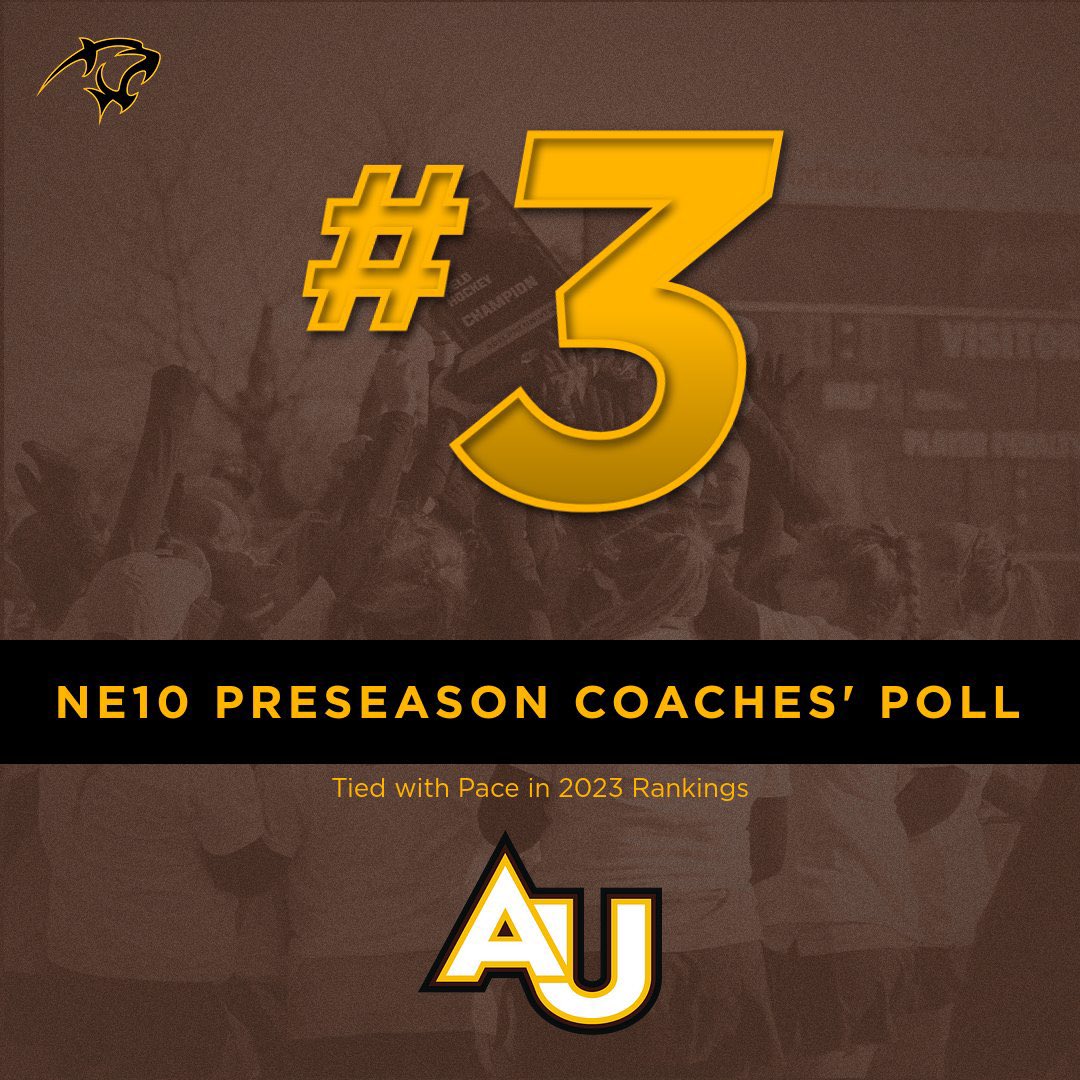 AdelphiFH's tweet image. Heard the news? The coaches have spoken!

We’re checking in at #️⃣3️⃣ in the 2023 NE10 Preaseason Coaches’ Poll!

#pawsup🐾 #RTG