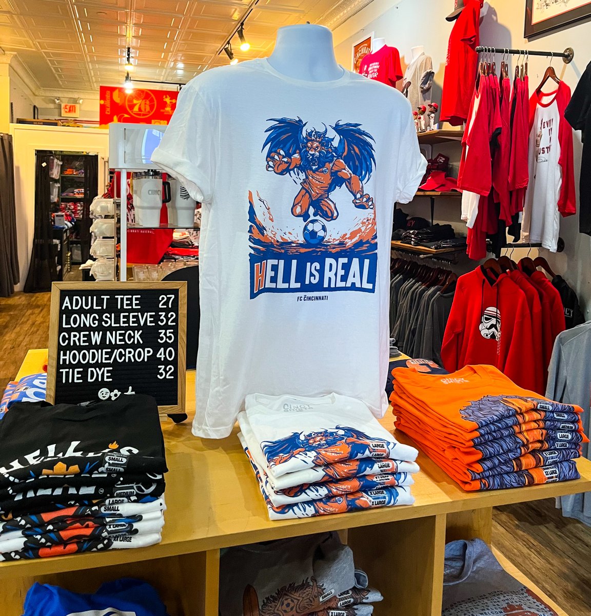 CincyShirts's tweet photo. What are you wearing for Derby day? π₯
Come grab your official Hell is Real x @fccincinnati tees in Cincy Shirtsβ retail stores!
.
.
#HellisReal #HellisRealDerby #AllForCincy #FCCincy #FCCincinnati https://t.co/2YI9bDAo6A