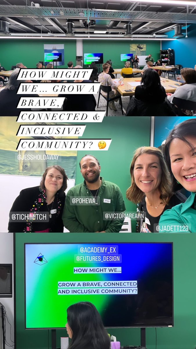 YAY! We officially launched <a href="/Futures_Design/">Speculative Futures</a> chapter in Tāmaki Makaurau Auckland <a href="/_academyEX/">academyEX</a> <a href="/TechFuturesLab/">Tech Futures Lab</a> 

How might we create a brave, connected &amp; inclusive community? 🤔💙💚🌏🙌  #Speculative #Design #Futures #FuturesThinking #DesignFutures #ReImagination