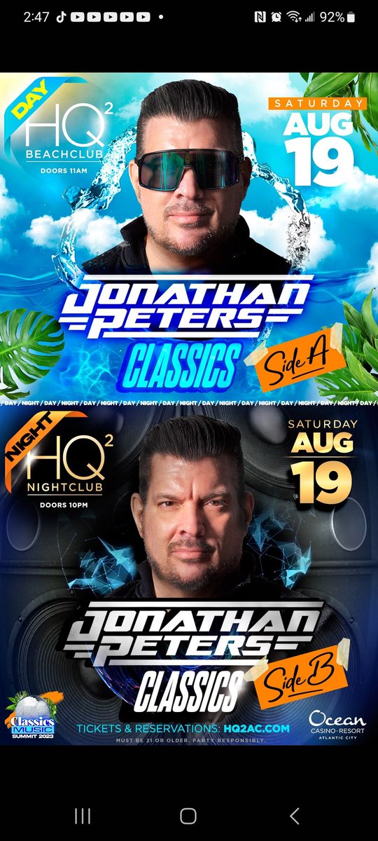 Join us this Saturday  as DJ  <a href="/jonathanpeters/">Jonathan Peters</a> takes us on a magic ride at <a href="/HQ2AC/">HQ²</a> Come on down let's have a blast. See you on the dance floor