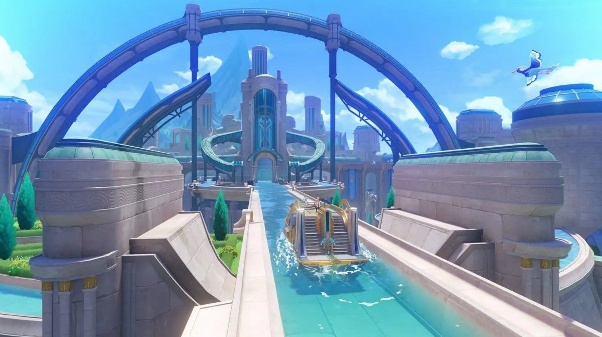 Fontaine is so cool!! I wish cities with reliable public transportation were real 😩🙌 #Fontaine #Genshin