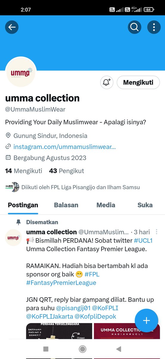 trioyuli7's tweet photo. @UmmaMuslimWear @pisangij01 @KoFPLI @KoFPLIJakarta @KofpliDepok Tim : Tembang Kenangan XI
Manager : Trio Yulianto

Top skor : Erling Haaland https://t.co/prKC5HBk14