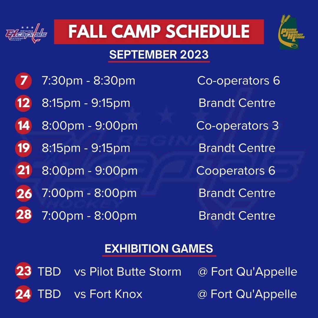 Hockey season is around the corner - only 3 weeks until our fall conditioning camp! 

<a href="/pjhl_sask/">Prairie Junior Hockey League</a> 

#GoCapsGo #YQR #Regina #ReginaCapitals